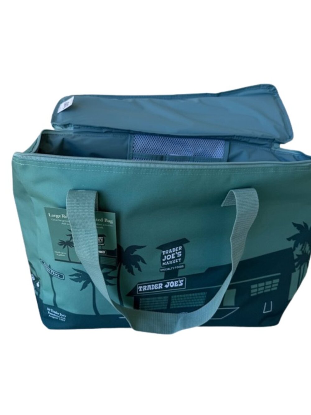 🆕 NWT LARGE💚 Trader Joe’s Reusable Insulated Bag ✨ Holds Up to 8 Gallons!